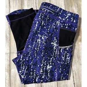 Athleta Pebble Be Free Knicker Yoga Pants‎ Size Small Vibrant Cobalt